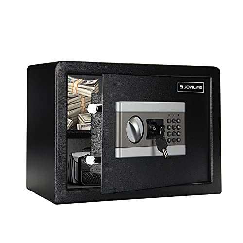Jovilife 0.8Cubic Fireproof Safe Digital Electronic Safe Security Box,Best Money Safe, Steel Strongbox With Keypad Fireproof Safe Waterproof–Protect Money, Guns, Jewelry, Documents, Passports #TOP24