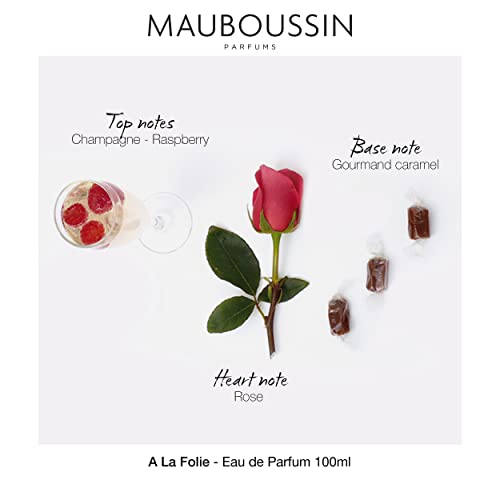 Mauboussin - Prestige 2022 A La Folie Set: Eau De Parfum 100 Ml, Precious Shower 100 Ml, Scented Milk 100 Ml & Toiletry Bag #TOP2