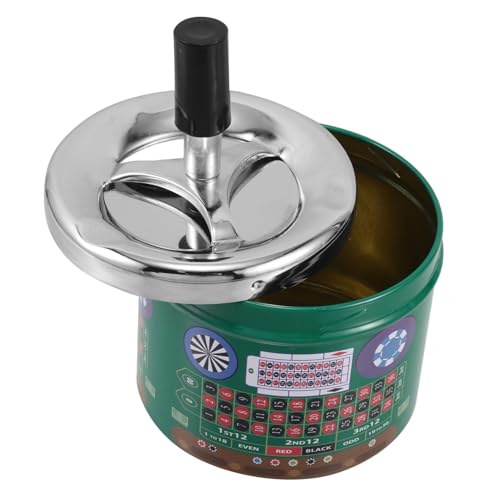 SOESFOUFU Giratorio De Metal Sin Humo Con Tapa y Mecanismo De Presión Pequeño Vintage Para Interior Exterior Mesa o Escritorio Para y