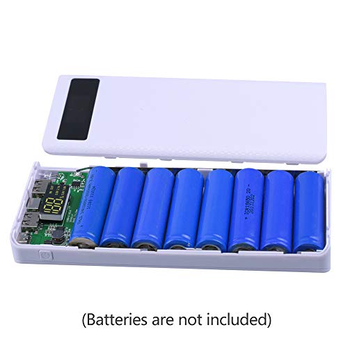 Lhiabnn Diy Power Bank - Make Your Own External Battery Pack,2 Output 3 Input (Mirco,Type C,Lighting) - Battery Not Include (White) #TOP1