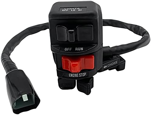 Handlebar Switch Engine Start Stop Run Off Headlight for Kawasaki Bayou 300 KLF300 Bayou 400 KLF400 Lakota 300 KEF300 Prairie 400 KVF400 (OEM# 46091-1462)
