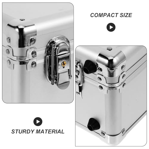 PRETYZOOM Metal Suitcase for Men Aluminum Alloy Tool Case Briefcase Looking for Men Portable Workstation3