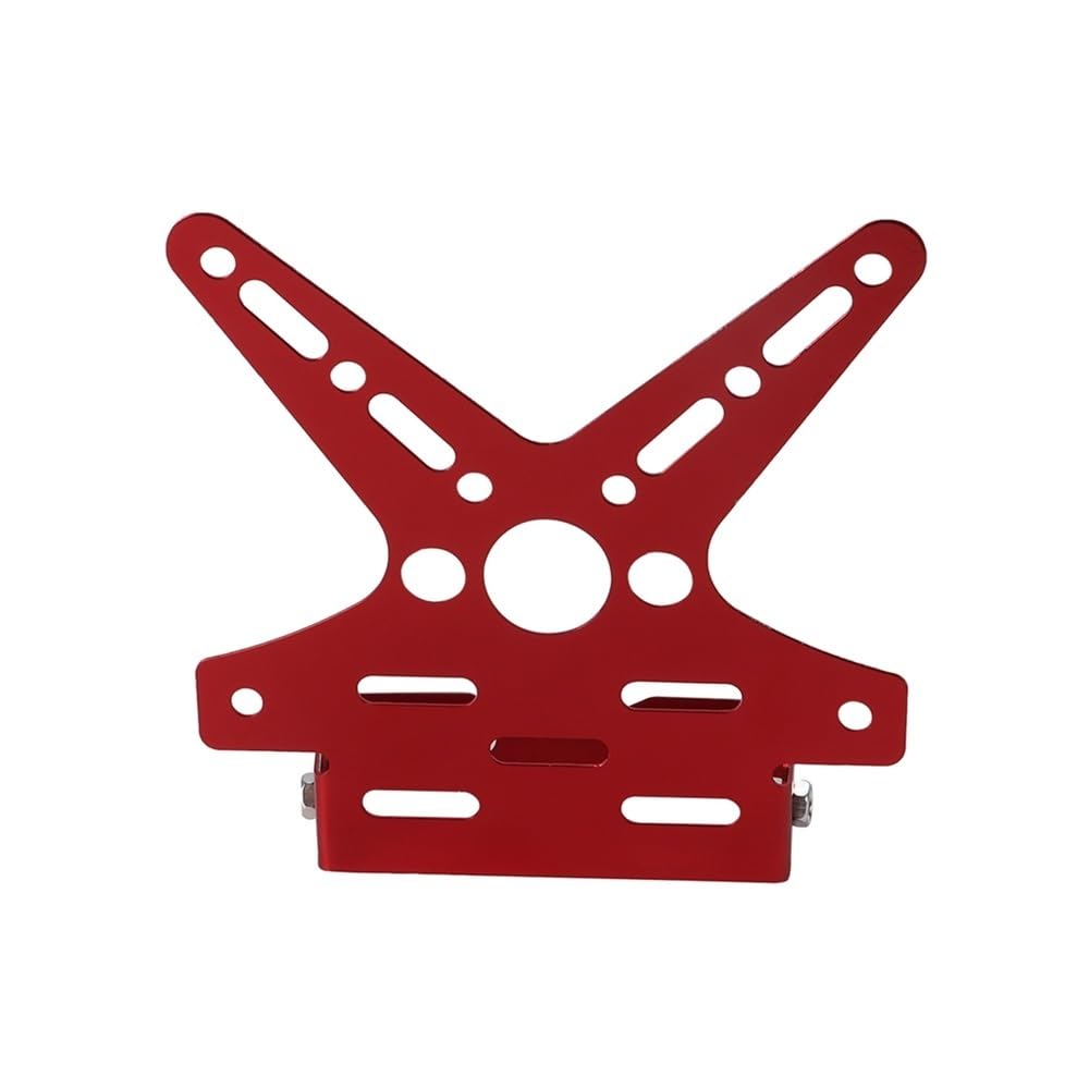 Support de Cadre Plaque d'immatriculation arrière Moto(Red)