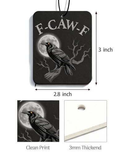 Image of Funny Gothic Car Air Freshener 3Pcs F-CAW-F Black Caw Car Accessories Interior Hanging Scents Automotive Mirror Decor for Men Women
