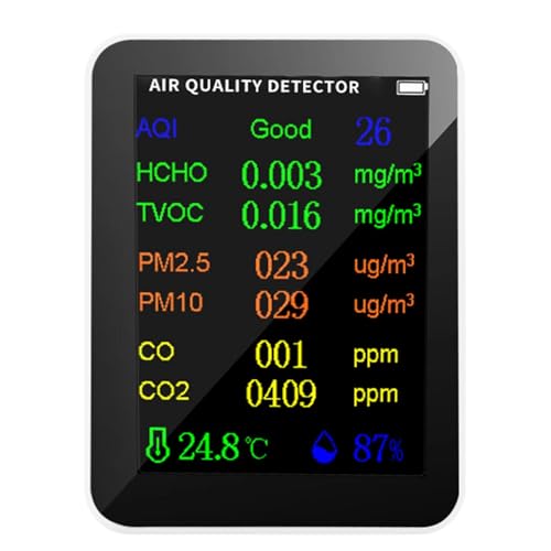 Probador de calidad del aire interior con sensor de CO2 digital de alta precisión 8