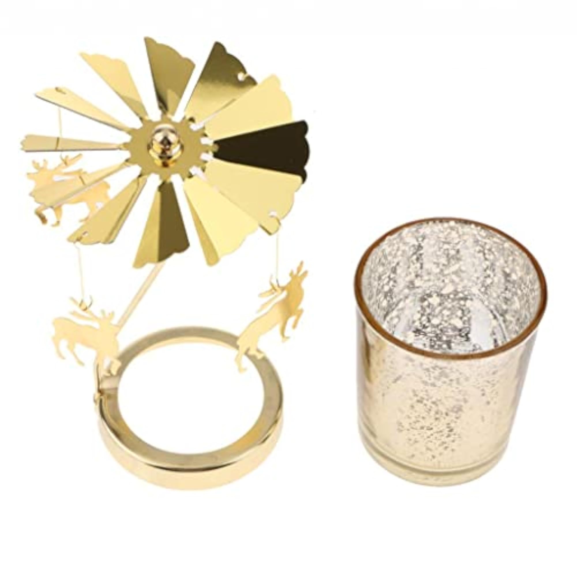 Romantic Rotating Candle Holder Stand, Elk