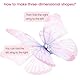 3D Schmetterlinge 60 Stücke Organza Stoff Durchscheinender Chiffon Schmetterling Deko Schmetterlinge Farbverlauf Kopfschmuck für DIY Dekoration Scrapbooking Gepäck Wand Fenster Haarspange Dekoration
