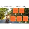 Walfront 5Pcs LED Flasher Relay DC 12V 2 Pin Adjustable Electronic Flasher Relay Turn Indicator for Motorcycle Car LED Turn Light Bulb Hyper Flashing