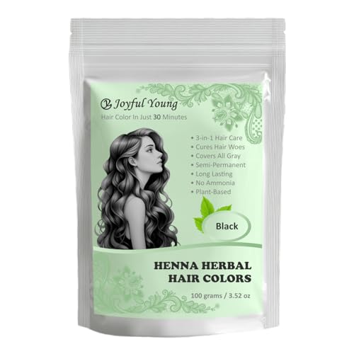 Color en polvo para cabello henna, negro natural miniatura 1