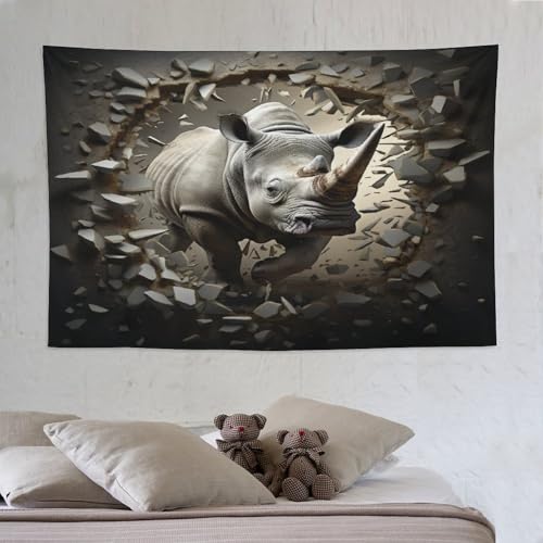 Tapisserie murale rhinocéros art de décoration suspendue haut de gamme