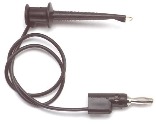 POMONA ELECTRONICS 3782-36-02 Cable Assembly Patch Cord Test Clip to Stack-Up Banana PL, 0.91 mm 20 AWG, 1.5"