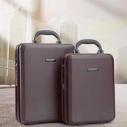 ABS Shoulder Password Box Vertical Portable Laptop Case Briefcase Document Case Medical Case Cash Suitcase（Color: Black）3