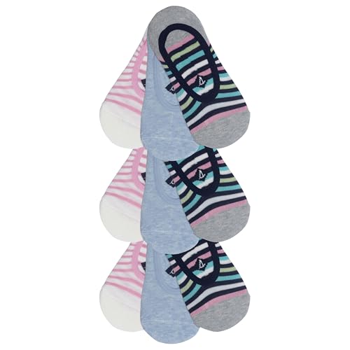 Sperry Women's Multi Stripe Liner 9 Pair Pack, Navy Assorted, Women's Shoe Size 4-10