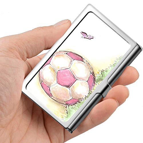 Preisvergleich Produktbild Professionelle Visitenkarte, Brieftasche aus Edelstahl Kreditkarten-ID-Kartenhalter Butterfly Football