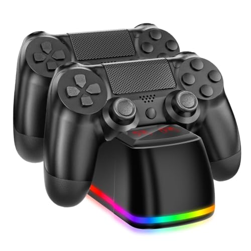PS4 Controller Charger Dock Station, NBGame Charging Dock with LED,Replacement Charging Station for PlayStation 4 Charger & Storage