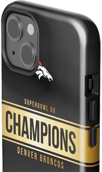 Miniatura 2 de Skinit Impact - Funda compatible con iPhone 15, con licencia oficial de la NFL Denver Broncos Super Bowl 50 Champions, diseño negro