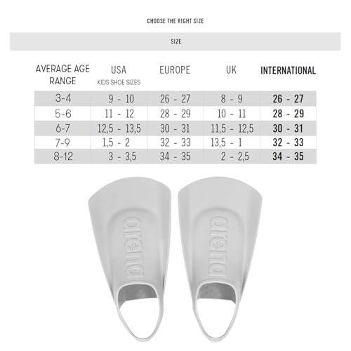 Arena Kinder Junior Schwimmflosse, Sky, 30-31 – Ansicht 2