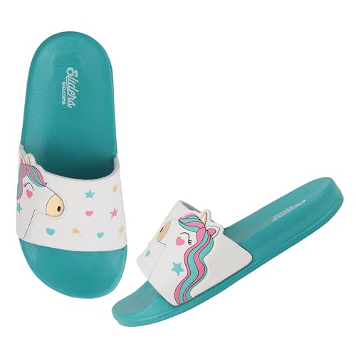 Image of WELCOME Unisex-Child Kids Flip-Flop Soft Comfortable Indoor & Outdoor Slippers Stylish Non-Slip Slide Home Casual Chappals For Boys & Girls