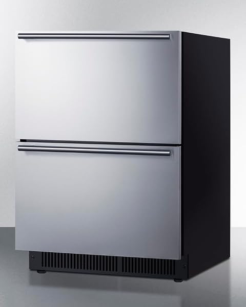 Summit Appliance SDHDR2446 3.4 cu ft Compact Fridge Stainless Steel