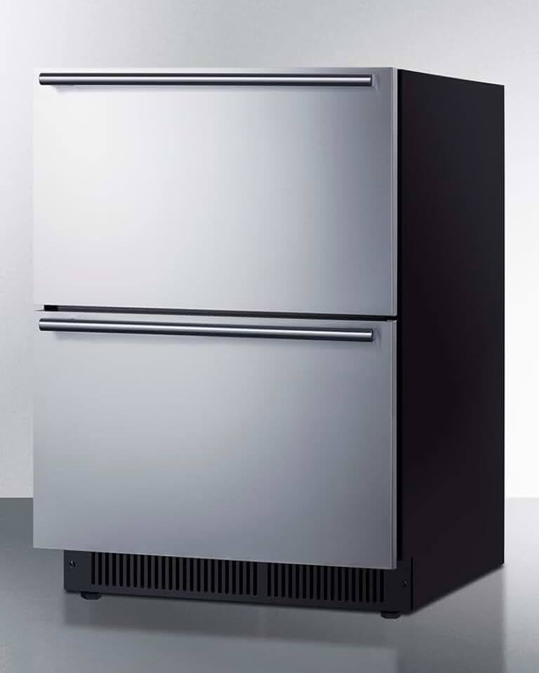 Summit 24” Two Drawer Refrigerator, Stainless Steel- SDHDR2446