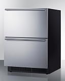 Summit 24” Two Drawer Refrigerator, Stainless Steel- SDHDR24...