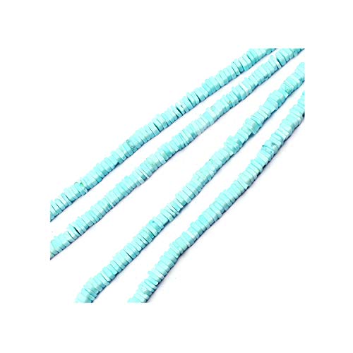 Larimar Naturel perles Heishi carrées sans défaut pour réussir vos colliers et bijoux en vrac