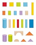 Hape Wunderbare Holzbausteine - 101-teiliges Set mit bunten Klötzen, Motorik- und Konstruktionsspielzeug, zur Förderung der Feinmotorik, für Kinder ab 12 Monaten
