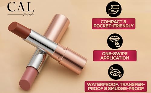 Image of CAL Losangeles Bullet Matte Lipstick, Long Lasting & Smudge Proof Lip Color for Womens Everyday Use with Nourishing & Hydrating Formula, Lipsticks for Girls /Women(Rich Orchid)