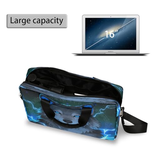 Bolso para laptop estilo étnico lobo 16 pulgadas miniatura 4