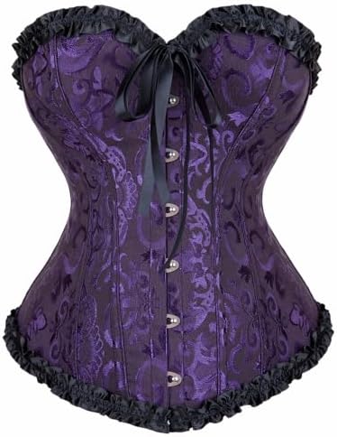 Moonight Corset for Women Renaissance Lace up Boned Overbust Bustier Corset