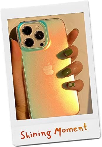 Image of DIZORO Compatible with iPhone 16 Pro Case Fluorescent Iridescent Matte Designed Premium Designer Lightweight Mobile Accessories for Women Men Girls Scratch Resistant Shockproof Case Hard PC 6.3 inch