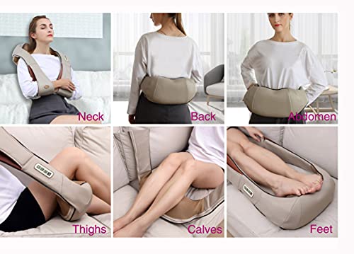 Five S Fs8801 Shiatsu Neck And Back Massager With Heat Deep Kneading Massage For Neck, Shoulders, Back, Legs, Feet For Home, Office, Car - Beige #TOP4