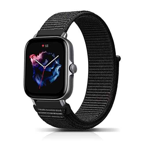 PaceBid 20mm Nylon Strap Compatible with Amazfit Active 2 Square/GTR Mini/GTS 4/4 Mini/Bip 3/Bip3 Pro/GTS 3/2