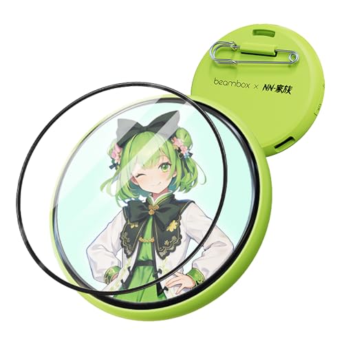 傷防止フィルムセット デジタルバッジ Nano-Badge アニメ 推し活グッズ オタク 画像表示 GIF対応 オリジナルバッジ 光るバッジ ライブ イベント 痛バッグに最適 (ライム)（Amazon）