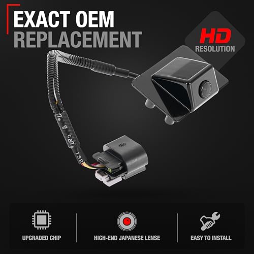 Image of Rear View Backup Camera - Compatible with 2007-2008 Chevrolet Tahoe, 07-08 Suburban 1500, 07-08 Suburban 2500; 2007-2008 GMC Yukon; 07-08 Cadillac Escalade ESV - OEM 15173619, 590-076, GM1960104