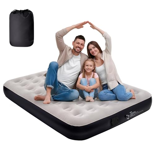 Dametay Luftbett 2 Personen, Aufblasen mit 1 klick, Selbstaufblasend Luftmatratze mit Pumpe Doppel...
