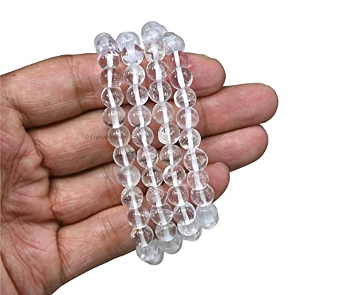 Image of Crystal Heaven Sphatik Mala 108 Beads Original Japa Prayer Beads-Spatik Mala Healing Gemstone Clear Quartz For Yoga Meditation Spiritual Reiki Feng Shui (7Mm Beads)