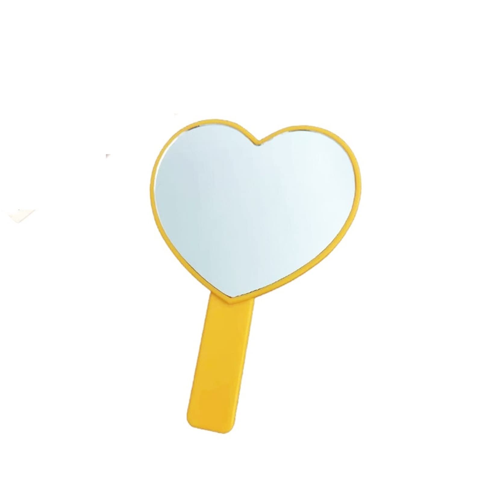 GIFYY Makeup Mirror Handheld Makeup Mirror Vanity Mirror Spiegel Heart Vanity with Handle Hand Mirror Cosmetic (Color : Hortel�)