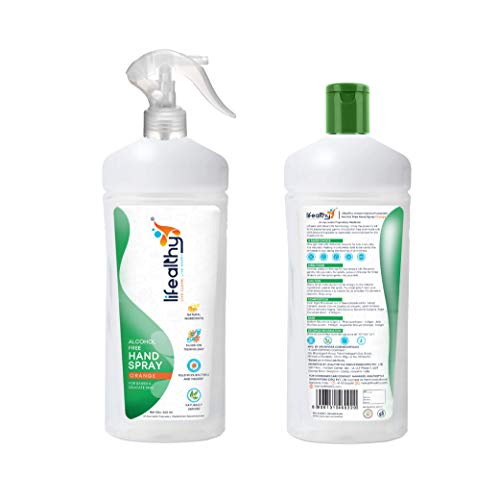 Lifealthy Alcohol Free Sulphate Free Herbal and Natural Antibacterial Instant Germ Protection Hand Sanitizer Spray – 500ml (Model Number: HSILAAFHSL500)