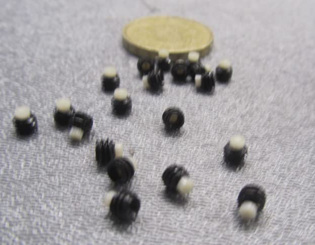 Black Oxide Steel Nylon Tip Set Screw 8-32 x .125" Thread Length 20 pcs