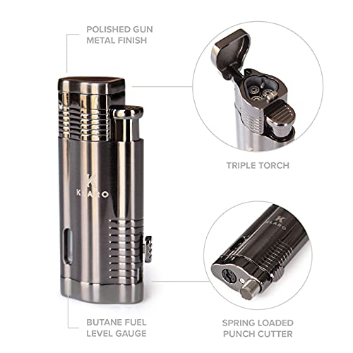 Military Glass Top Humidor Matte Green With Front Digital Hygrometer With Lighter, Cutter And Travel Case #TOP5