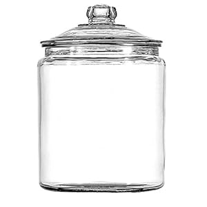 Anchor Hocking Heritage Hill 1 Gallon Glass Jar with Lid, Set of 2
