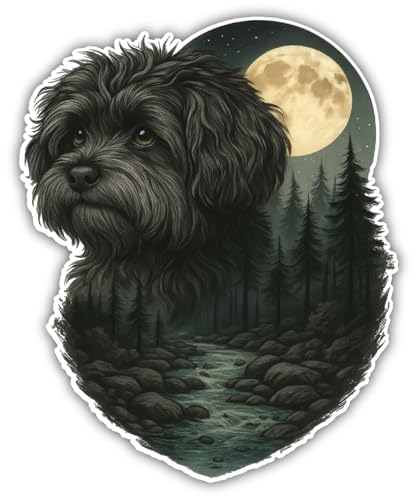 Samunshi® Bolonka Zwetna im Wald Aufkleber Autoaufkleber für Motorrad Fahrrad Roller oder Auto...