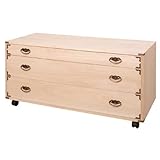 桐隅金具付チェストキャスター付き 3段 桐天然木 日本製 HI-0042