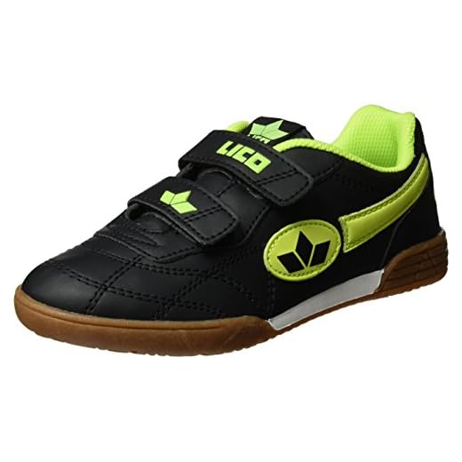 Lico Bernie V, Zapatillas Deportivas, Black/Lemon, 32 EU