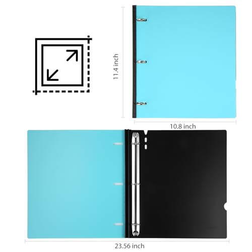 Image of WOT I 6-Pack Telescoping 3 Ring Binder(0.75 inch), Expandable Flexible Binder - Patented Design for Easy Portability, Holds 8.5 inchx11 inch Paper for School, Office, Home(Assorted Pastels)