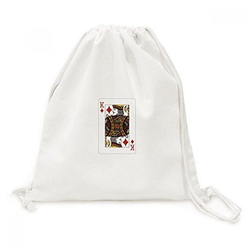 Sac à dos à cordon en toile avec motif diamant K pour voyages et loisirs
