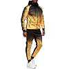 C-IN-C Joggingpak voor heren, ornament design, barokpatroon, sportpak voor mannen, trainingspak, looppak, gym…