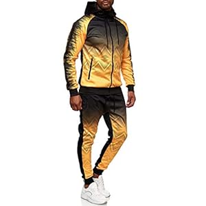 C-IN-C Joggingpak voor heren, ornament design, barokpatroon, sportpak voor mannen, trainingspak, looppak, gym…