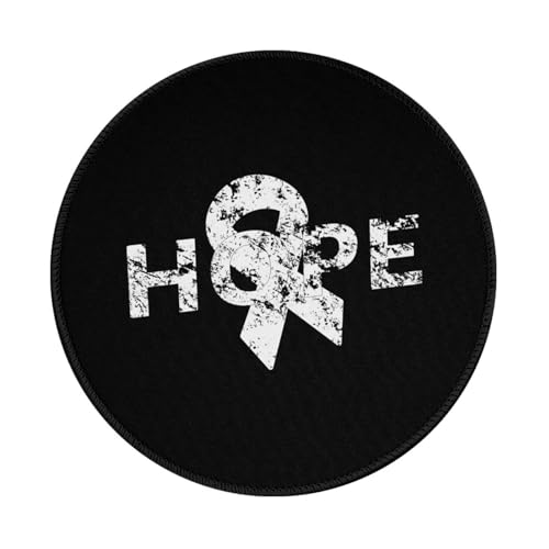 Hope & Support Osteoporosis White Ribbon Rubber Pad 8in